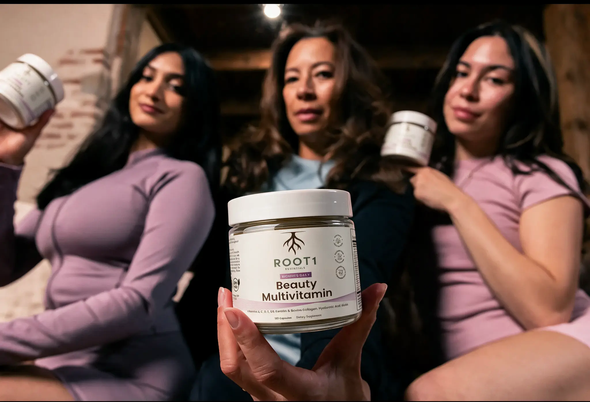 Customers holding the ROOT1 Primary Grounding Formula bottle